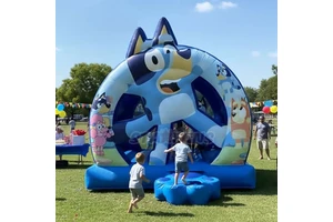 Outdoor Kids Bluey Bounce House Inflatable Castle Bouncer Party Rental Toddler Inflatable Jumping Bluey Bouncy Castle