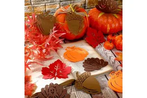 24 Pcs Thanksgiving Felt Ornaments Fall Hanging Tree Decoration Hanging Felt Decoration Pendant for Halloween Thanksgiving
