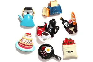 Creative Home Decor Food-Shaped Resin Stereoscopic Fridge Magnet For Kitchen Home Office Decor
