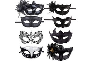 High-Quality Masquerade Mask Half-Face Carnival Couple Mask Venice Costume Party Mask Men and Women Couple Set