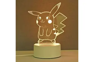 Customized Wooden LED Lamp Base Modern Handmade Creative Design GEOMETRY Pattern Oval/Round Shape Valentine's Day Mother's Gift