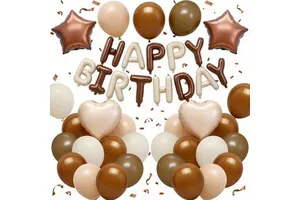 Navy Blue Black White Birthday Party Decorations for Adults, Banner Silver Confetti Balloons Set for Birthday Party Supplies