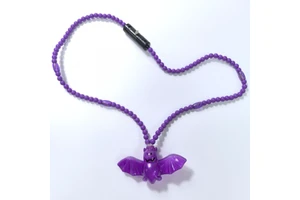 Wholesale Bulk Novelty Bat LED Glowing Halloween Bead Necklace, New Design, Flashing Party Decoration