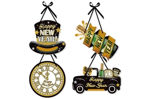 2026 New Product New Year Party Decoration Door Hanging Decoration New Year's Eve Party Atmosphere Decoration Pendant