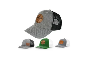 HN11 High Quality Plain Mesh Gorras 112 Style Cap Six Panel Snapback Cotton Mesh Trucker Hats With Leather Patch