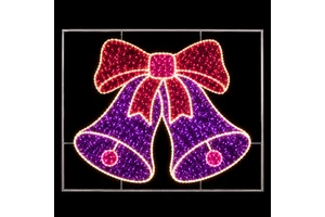 Obbo CE 2D Christmas Bell Light IP65 Waterproof LED Motif Outdoor Holiday Street Decoration Custom Wholesale