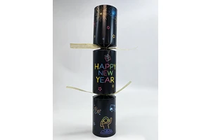 12in Happy New Year Party Crackers - Neon Firework & DJ Design Festive Favors
