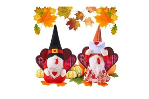 New Thanksgiving Turkey Modeling Ornaments Faceless Doll Autumn Harvest & Qixi Festival Decoration