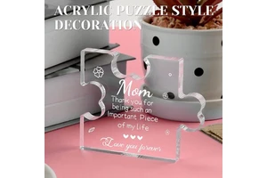 Acrylic Puzzle Desktop Crystal Ornament Decoration DIY Creative Gift Cultural Souvenir Acrylic Gift Custom Floral Pattern