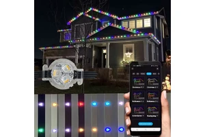 NEW Products DC12V LED Pixel Lights Christmas House Eaves Track Light RGBW Outdoor Holiday Permanent Point Light
