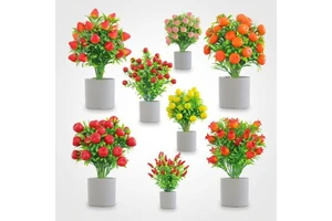 Realistic Mini Artificial Fruit Potted Plant Simulated Bonsai for Indoor Home Office Desktop Decor Nordic Style Ornament