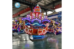 Wholesale Fiberglass Venice City Gondola Swing Ride Multicolor LED Rotary Amusement Machine Shopping Mall Family Fun Attraction
