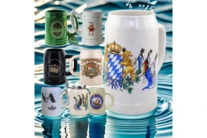 Oktoberfest Custom Ceramic Sublimation Beer Mug With Handle Beer Festival Promotional German Stein Simple White Funny Vintage