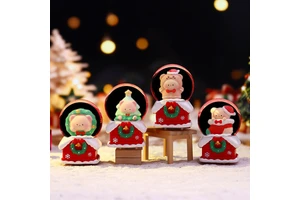 Creative Christmas gifts, Christmas presents, Christmas cute house, mini crystal balls, festival gifts, decorative and luminous