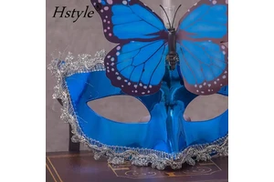 Hstyle 2025 Hot Style Venetian Dance Mardi Gras Masquerade Led Party Masks Fiber Mask MJA203 for Party Costumes Props