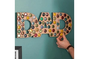 Father's Day Gift Personalized Wood Beer Bottle Cap Collector Creative Gift One-Piece Custom Classic Office Supplies