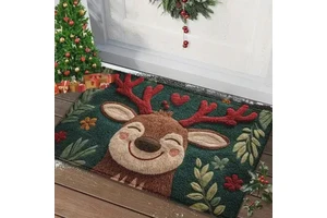 Christmas Door Mat Red Santa Claus Outdoor And Indoor Gingerbread Man Carpet 2026 New Year Merry Christmas Home Decor Foot Mat