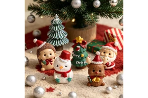 Wholesale Mini Christmas Gifts Animal Christmas Decorations for House and Office Table Ornaments Dog and Cat Christmas Decors