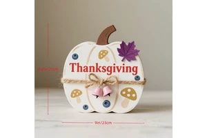 Thanks Giving Wooden Pumpkin Ornaments Halloween Festival Decoration Tabletop Home Decorative Wood Pumpkin Handicrafts