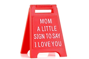 Gift for Mom Mini Sign Valentine's Decoration Anniversary Present Unique Mother's Day Birthday Gift for Desk Decor Novelty Sign