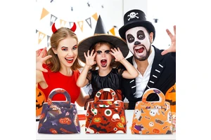 Halloween Candy Festival Party Decoration Items Sugar-hunting Ghost Pumpkin Non-woven Fabric Handbag