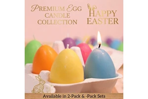 Premium Easter Egg Candles Set Colorful Aesthetic Room Decor Custom Packaging Wholesale Holiday Party Favor Gifts