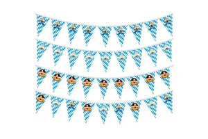 8m Nine Kinds Available Germany Munich Oktoberfest Blue White Triangle Flags Banner for Festival Party Decoration