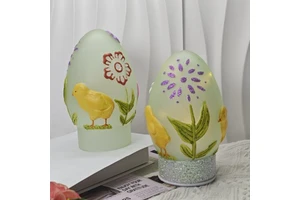 New Glass Easter Products Selling LED Easter Eggs HandMade Decoration for Wholesale Decorative Easter Eggs
