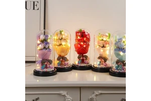 Valentine's Day Gift Glass Cover Practical Bouquet Soap Peanut Day Gift Valentine's Day