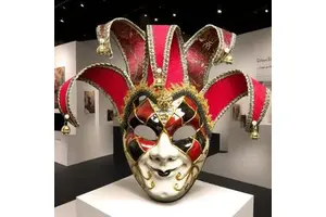 Venetian Retro Floral Pattern Eco-Friendly Trendy Mask for Carnival Masquerade Halloween Party Costume Performance High-End Mask