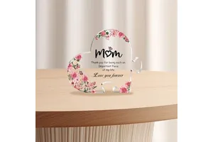 Thank You Gift for Mom Mothers Day Gifts for Mom Acrylic Heart for Mother Birthday Christmas Gift for Mommy Retirement