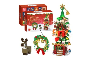 New Arrival Diy 771pcs Christmas Count Down Calendar Building Block Set Christmas Toys For Gifts