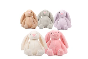 Stuffed Custom Plush Long Ear Colorful Bunny Toy/wholesale Plush Rabbit Toy For Easter Festival