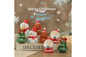 Christmas Resin Ornaments High End Creative Home Gifts Small Cartoon Animal Decorations Holiday Supplies
