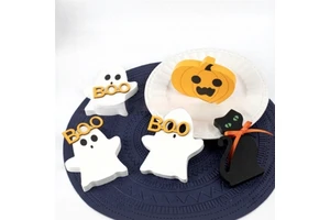 RMEI Cross-Border Exclusive Halloween Wooden Decorations Spooky Pumpkin Ghost Desktop Ornaments Holiday Supplies