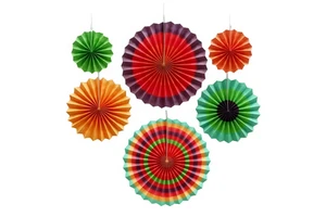 White Honeycomb UV Printed Paper Fan Hollow Origami Design Wedding Birthday Graduation New Parties Party Decoration Supplies