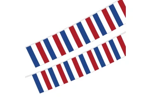 Custom France String Flag 14x21cm 20 Pennants Wholesale Bunting Banner 650cm Bastille Day Decor Waterproof Outdoor Streamer