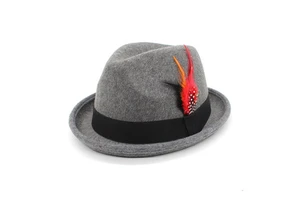 Fashion Men Bavarian Beer Guy Hat Jazz Hat Oktoberfest German Fancy Dress Accessory Beer Festival Feather Top Fedora Hat