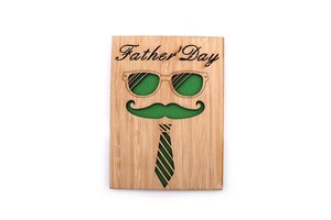 Laser Cut Wooden Greeting Card for Fathers Day Gifts