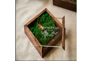 Handcrafted Wooden Box with Glass Cover for Display or Storage