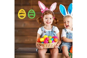 Handmade Easter Hollow Felt Egg Decoration Mix of Hanging Egg Pendant Accessories Unique Shapes for Party Decorations
