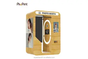 Detachable Retro Wooden Vintage Selfie Wedding Event Party Photo Booth Kiosk