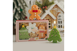 Novelty Christmas Gifts Set Home Decor Snowflake Christmas Tree Aromatherapy Decorative Paraffin Soy Wax Scented Candles