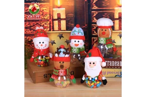 Hot-Selling Christmas Decorations New Gift Candy Box Santa Claus Snowman Candy Box for Children's Small Gifts