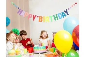 Happy Birthday Letter Banner Paper Bunting Garland Baby Shower Kids Birthday Decoration Supplies Party Banners