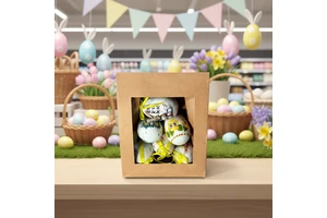 Easter Eggs Foam Box Set for Easter Festive Decorations Waterproof & Reusable 6 Pieces 7 cm Each