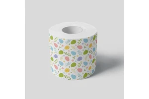 Wholesale OEM 2/3 Ply Easter Theme Printed Tissue Roll Paper Virgin Wood Pulp Novelty Funny Party Toilet Paper Embossed Tissue