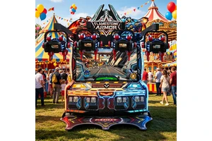 LEON SHOOTING ARMOR Carnival Street Fair Exclusive Coin Operated Shooting Arcade Machine 2-4 Player Immersive Simulation Game