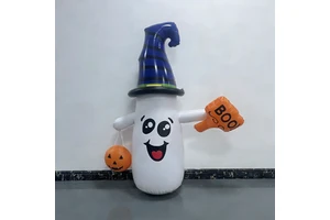 New Cross-Border Halloween Decor - PVC Inflatable LED Ghost & Pumpkin for Outdoor Courtyard Bar Haunted House