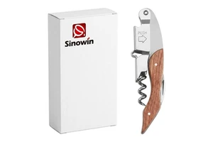 Corkscrew Custom Logo Wine Opener Personalized Wooden Handle Engraved Wedding Party Business Gift